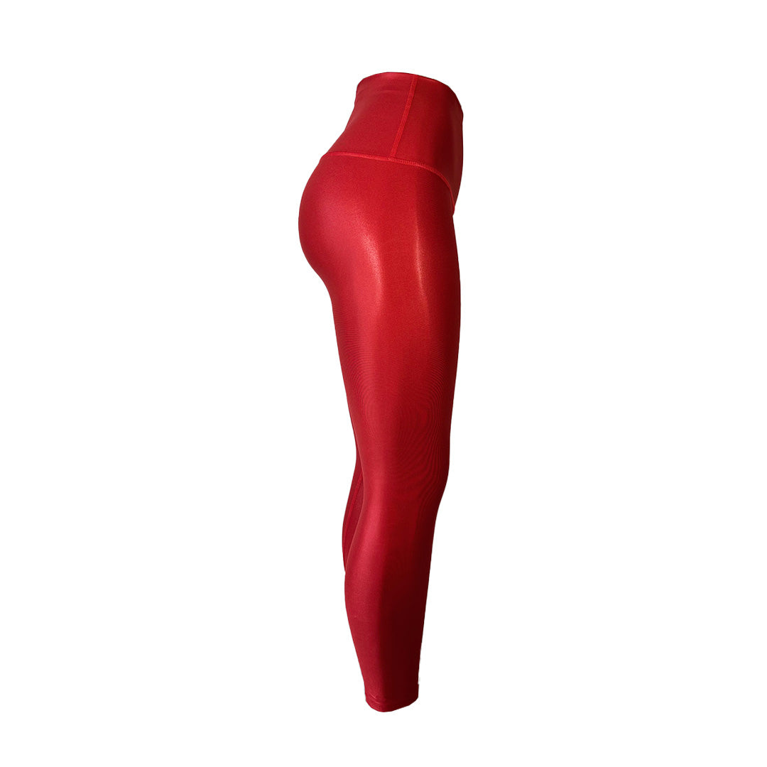 Leggings Metalizado - Color Rojo